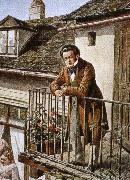 an idealized porrait of the composer on his balcony franz von schober